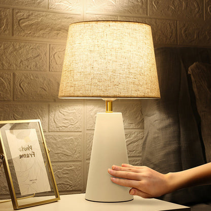 Modern Touch Table Lamp - Dimmable LED Bedside Lamp with Linen Shade