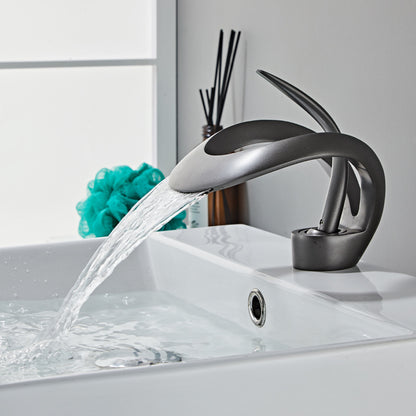 Luxury Waterfall Basin Mixer Tap – Premium Brass Bathroom Faucet