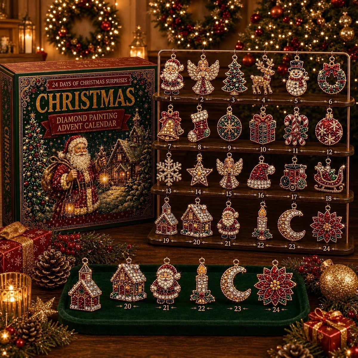 Christmas Acrylic Decorations Blind Box - 3mm Festive Santa, Gnome & Snowman Collectible Ornaments