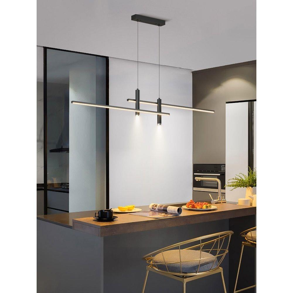 Modern LED Linear Pendant Light - Dimmable Nordic Hanging Ceiling Light