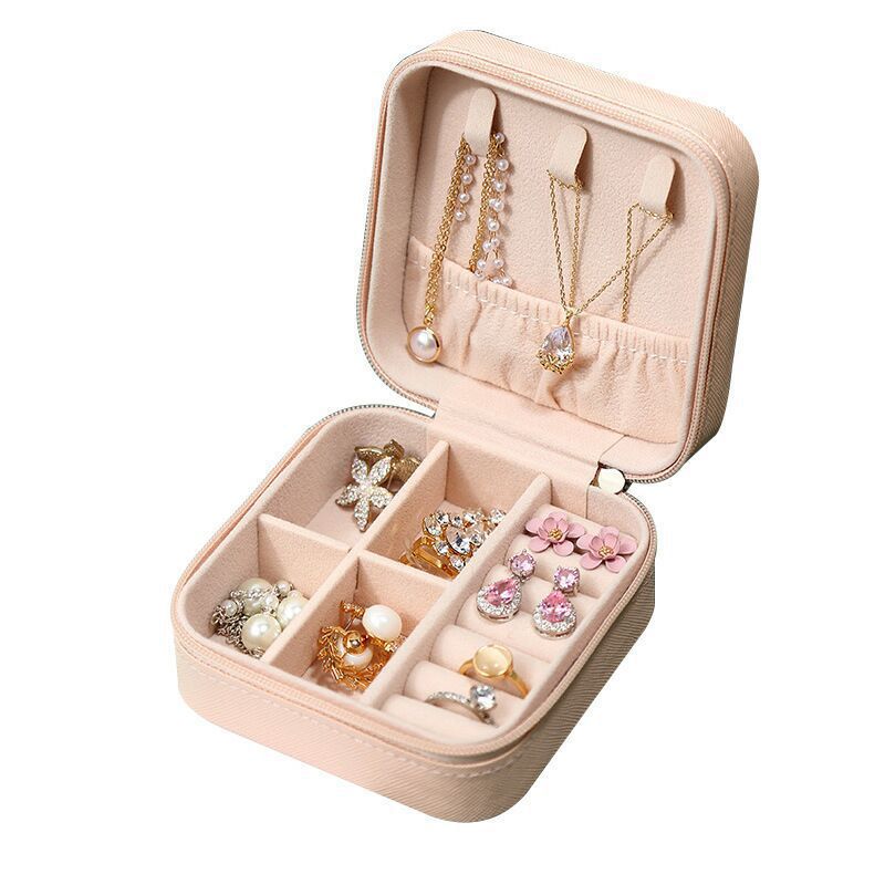 Travel Cosmetic Bag & Jewelry Organiser–Compact Makeup & Jewellery Storage Case for Rings, Earrings & Essentials (Portable Mini Case)