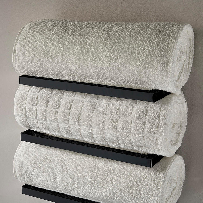 5-Tier Wall-Mounted Towel Rack – Space-Saving Bathroom Towel Holder