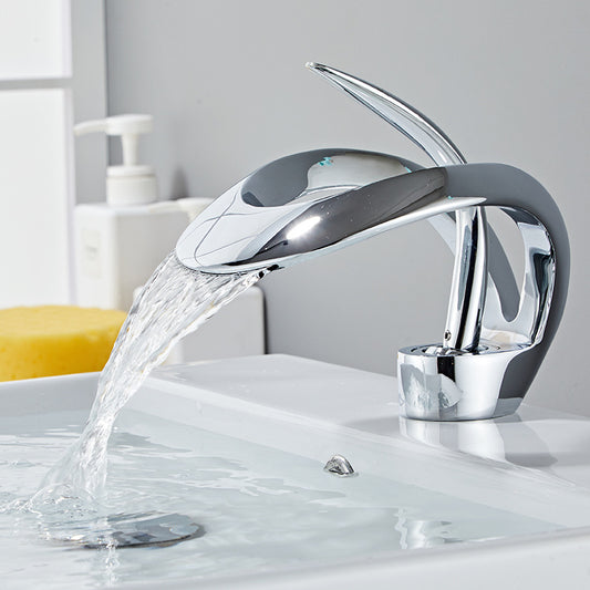 Luxury Waterfall Basin Mixer Tap – Premium Brass Bathroom Faucet