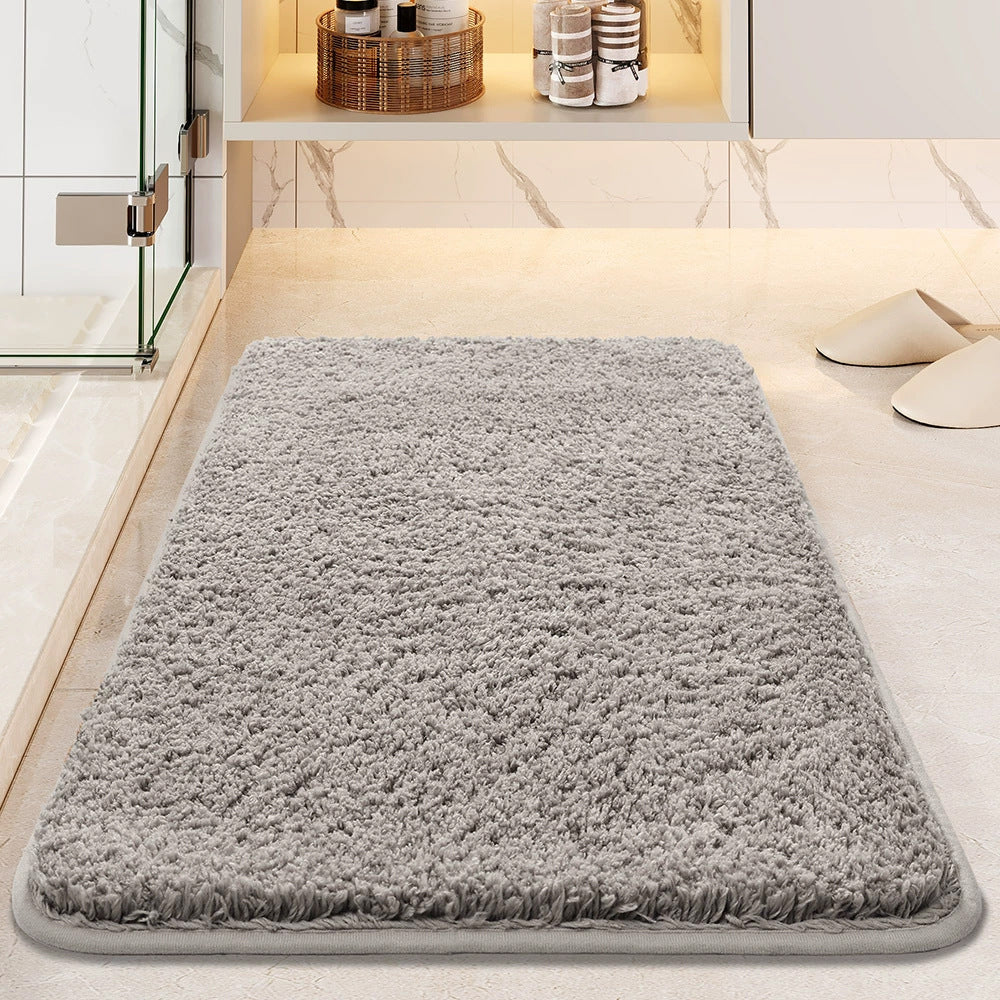 Soft Plush Non-Slip Bath Mat - Ultra-Absorbent Thick Bathroom Floor Rug Machine Washable