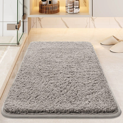 Soft Plush Non-Slip Bath Mat - Ultra-Absorbent Thick Bathroom Floor Rug Machine Washable