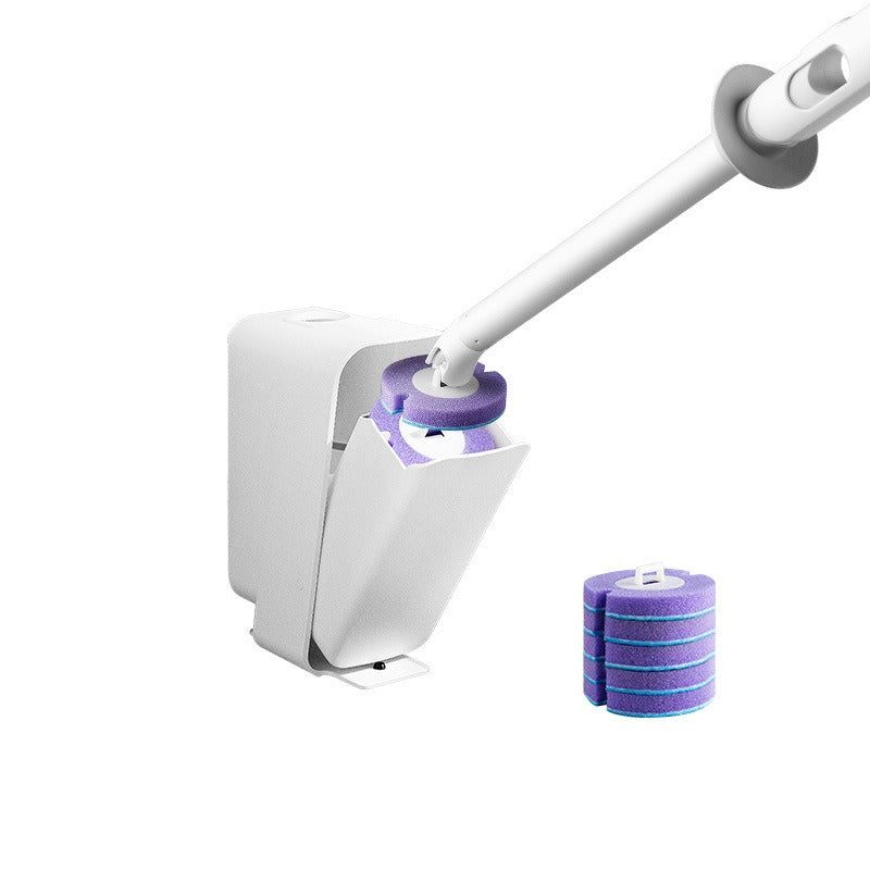 Disposable Toilet Brush Set-Replaceable Head Toilet Cleaning Brush-Hygienic No-Touch Bathroom Cleaner