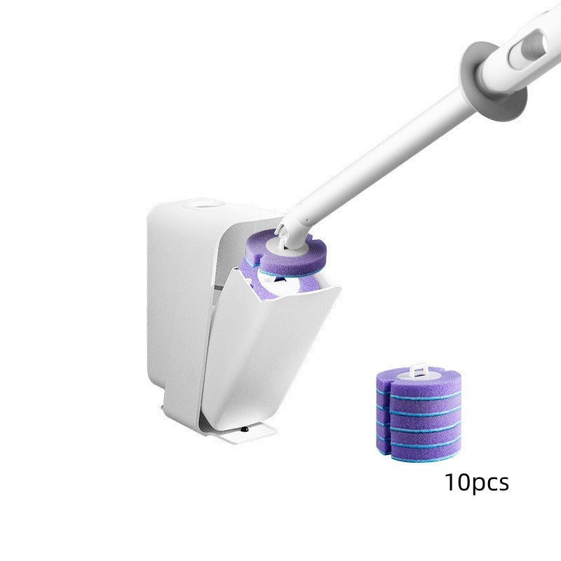 Disposable Toilet Brush Set-Replaceable Head Toilet Cleaning Brush-Hygienic No-Touch Bathroom Cleaner