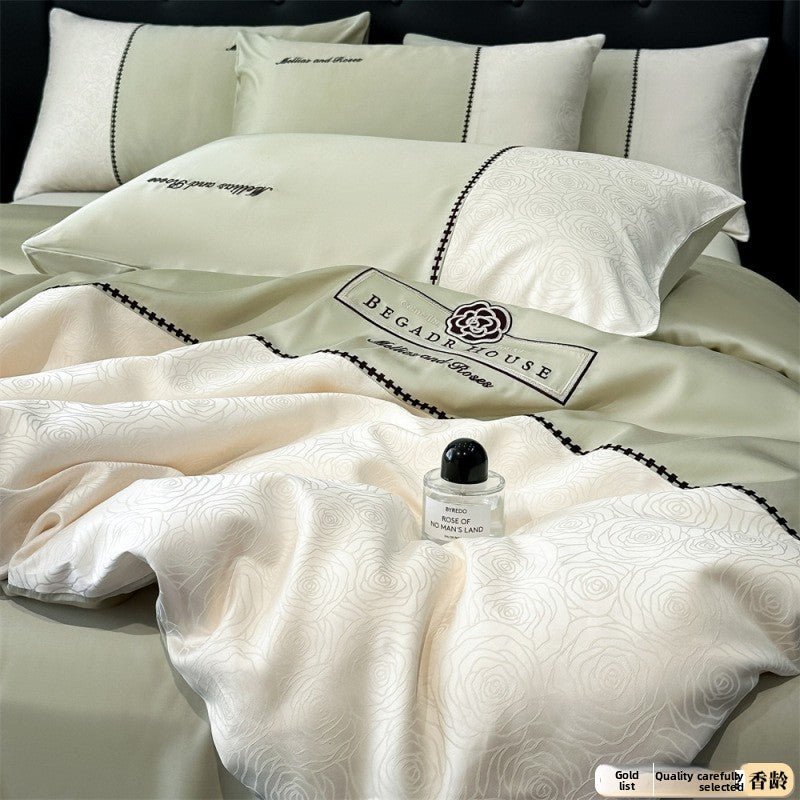 Luxury Lyocell Bedding Set–Ultra Soft Cooling 4-Piece Quilt Cover Set