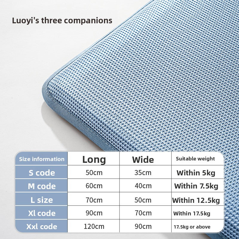 Pet Cooling Mat - Ice Silk Summer Cooling Bed for Dogs & Cats