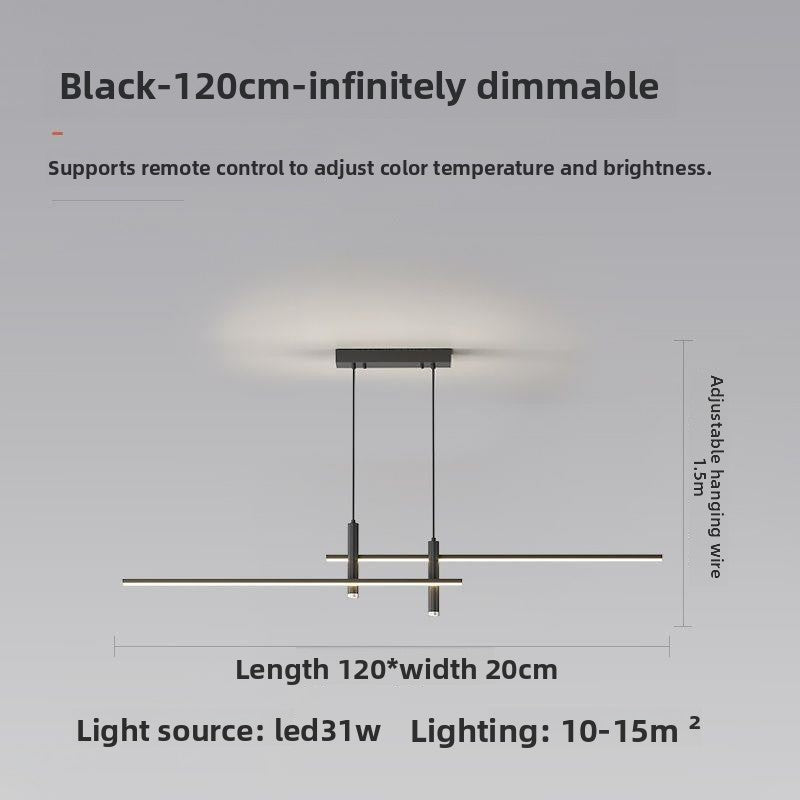 Modern LED Linear Pendant Light - Dimmable Nordic Hanging Ceiling Light