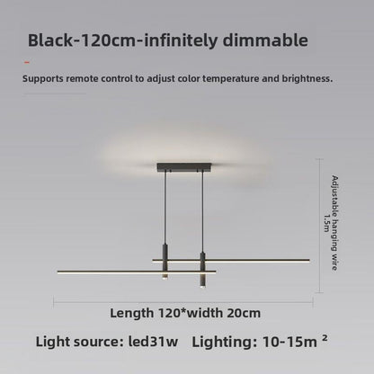 Modern LED Linear Pendant Light - Dimmable Nordic Hanging Ceiling Light