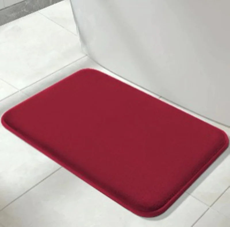 Ultra-Absorbent Velvet Bathroom Floor Mat