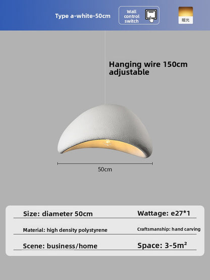 Wabi-Sabi LED Pendant Light - Modern Japanese Inspired Resin Hanging Ceiling Light