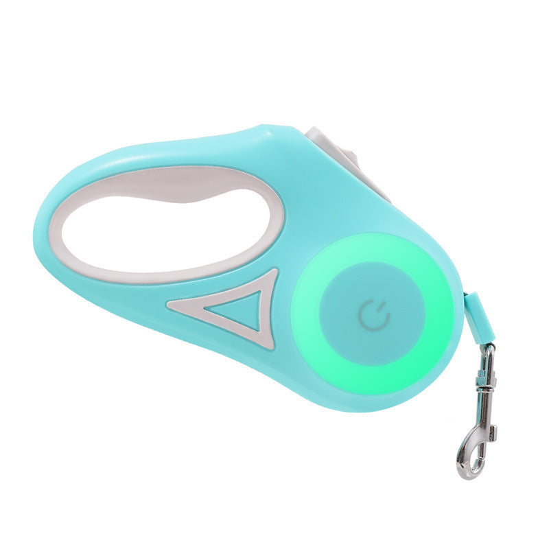 LED Retractable Dog Leash–USB Rechargeable Automatic Pet Lead For Day & Night Walks