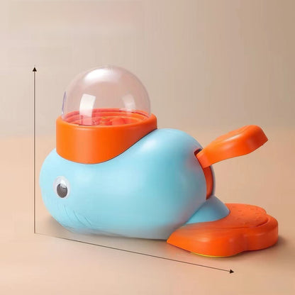 Interactive Pet Treat Dispenser Toy - Duck & Whale Food Dispensing Puzzle Toy for Dogs & Cats