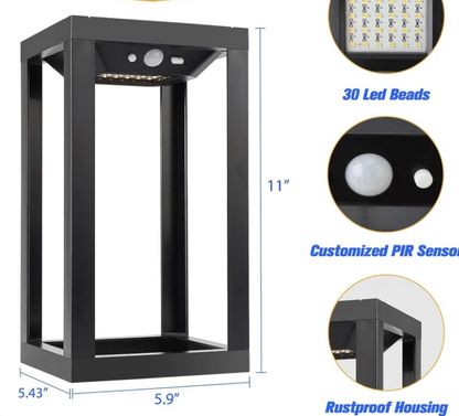 Solar Powered Outdoor Wall Light–Waterproof LED Garden Light for Patio, Fence & Courtyard