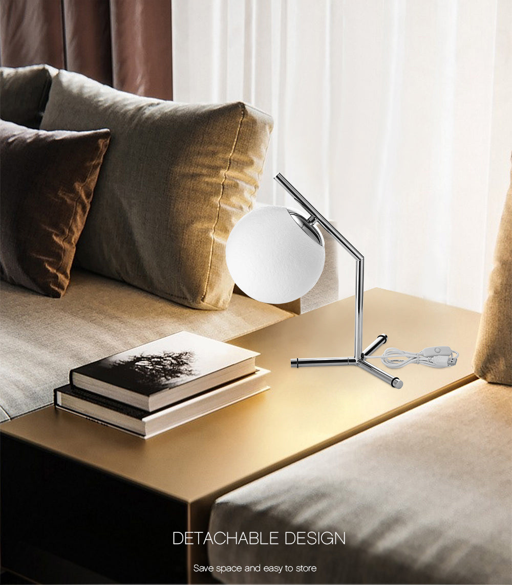 Modern Minimalist LED Table Lamp–USB Powered Decorative Bedside Light for Home Décor