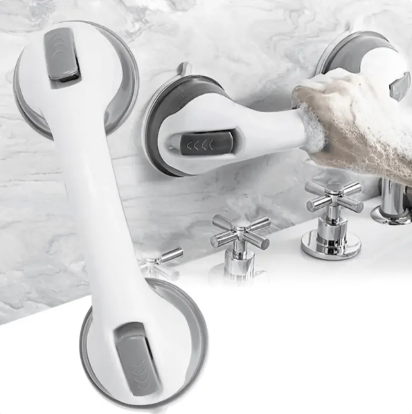 Suction Grab Handle for Bathroom-Non-Slip Safety Support Bar-Vacuum Suction Grip Handle for Shower, Glass & Tiles