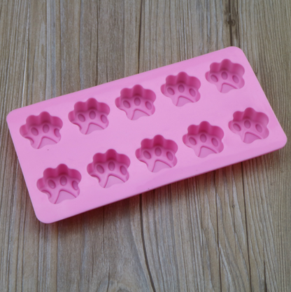 Silicone Dog Treat Molds–Paw & Bone Shape Baking Moulds, Non-Stick Pet Treat & Chocolate Molds