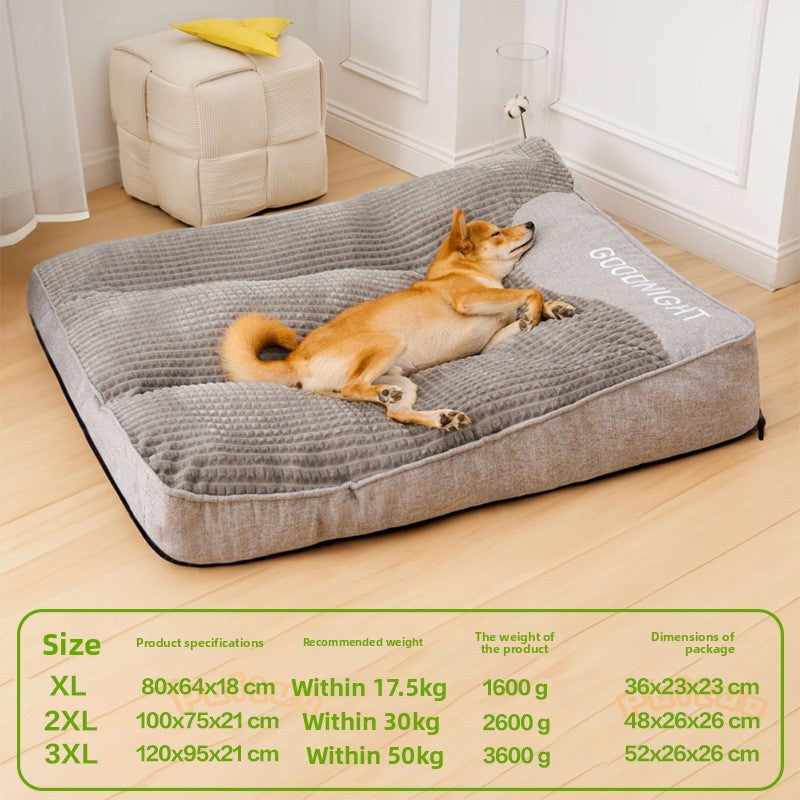 Orthopedic Memory Foam Dog Bed–Washable Luxury Pet Bed For Medium & Large Dogs