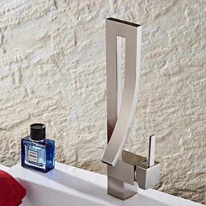 360° Rotating Waterfall Basin Mixer Tap–Luxury Copper Bathroom Vanity Faucet