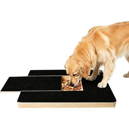 Pet Nail Scratch Board - Wooden Pull-Out Dog Nail File & Interactive Paw Grooming Toy
