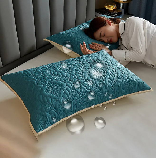 Waterproof Latex Pillow Protectors–Pair Pack Oil & Moisture Resistant Pillow Covers