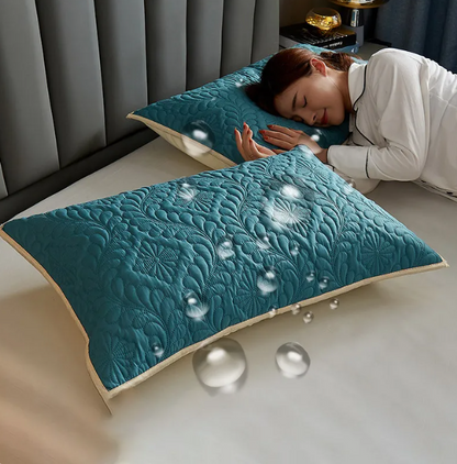 Waterproof Latex Pillow Protectors–Pair Pack Oil & Moisture Resistant Pillow Covers