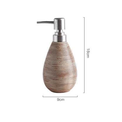 Ceramic Soap Dispenser Pump Bottle-Refillable Bathroom & Kitchen Lotion Dispenser-Luxury Shower Gel Container