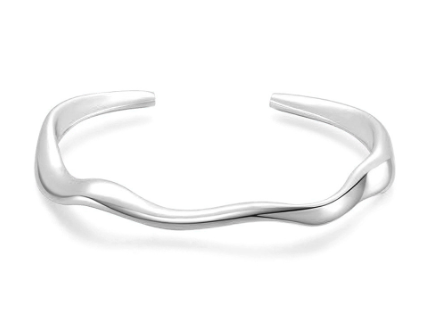 Minimalist Gold Bracelet–Light Luxury Round Bangle, Electroplated Copper Bracelet (Gold & Silver)