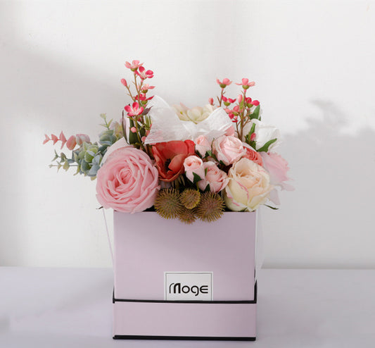 Luxury Silk Rose Flower Arrangement–Artificial Floral Centrepiece for Home & Wedding Décor