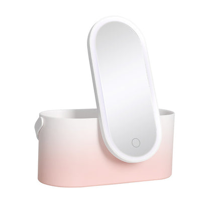 Portable LED Vanity Mirror Box–Travel Makeup Mirror with LED Lighting