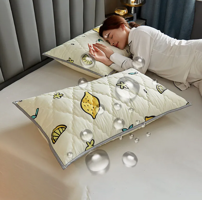 Waterproof Latex Pillow Protectors–Pair Pack Oil & Moisture Resistant Pillow Covers