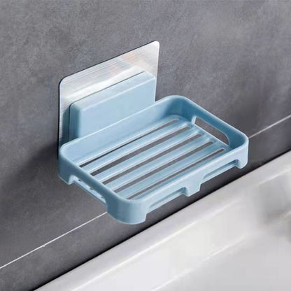 Wall Mounted Soap Dish Holder-Drainage Soap Storage Box-No Drill Bathroom & Kitchen Soap Tray Organiser