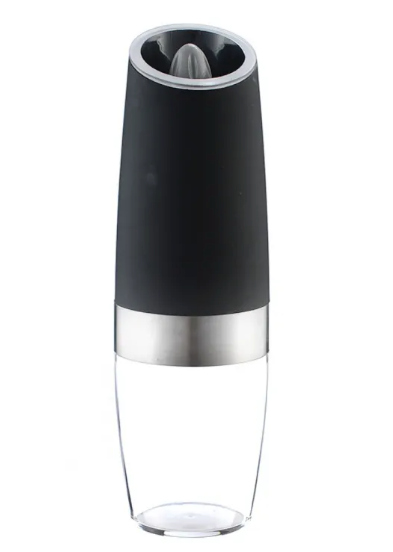 Automatic Gravity Electric Salt & Pepper Grinder–Adjustable Ceramic Spice Mill, LED Light, Stainless Steel/ABS Kitchen Grinder Set