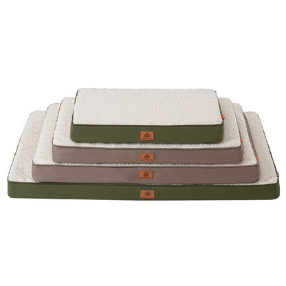 Plush Lambswool-Style Pet Bed - Thick Washable Cushion Bed for Dogs & Cats