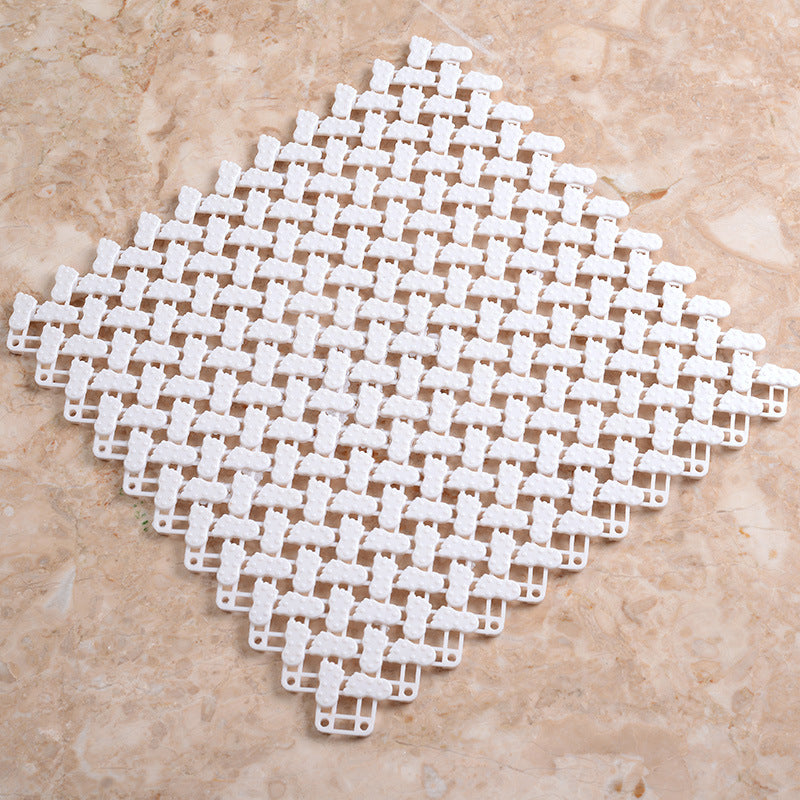 Connectable Non-Slip Bath Mat Tiles-Interlocking Bathroom Floor Mat-Waterproof Anti-Slip Shower Mat