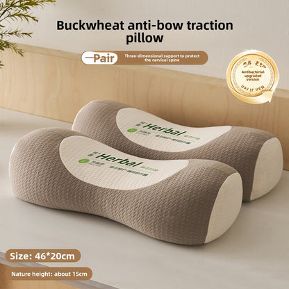 Buckwheat Hull Cervical Pillow - Firm Neck Support Sleeping Pillow