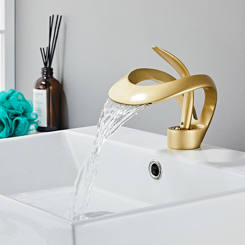 Luxury Waterfall Basin Mixer Tap – Premium Brass Bathroom Faucet