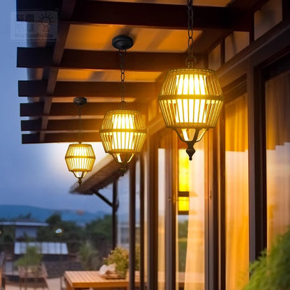 Solar Outdoor Pendant Light - IP55 Waterproof LED Garden Hanging Light