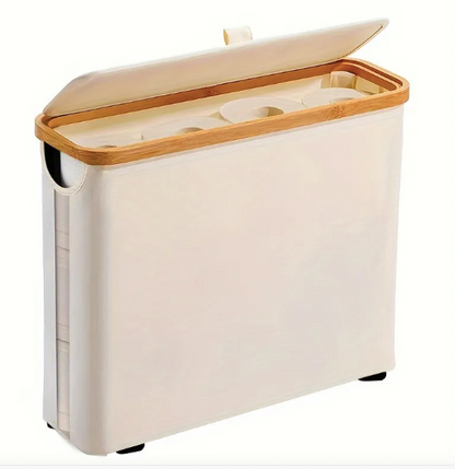 Modern Toilet Paper Storage Basket-Visible Tissue Holder Organiser-Decorative Household Toilet Paper Box for Bathroom, Bedroom & Office