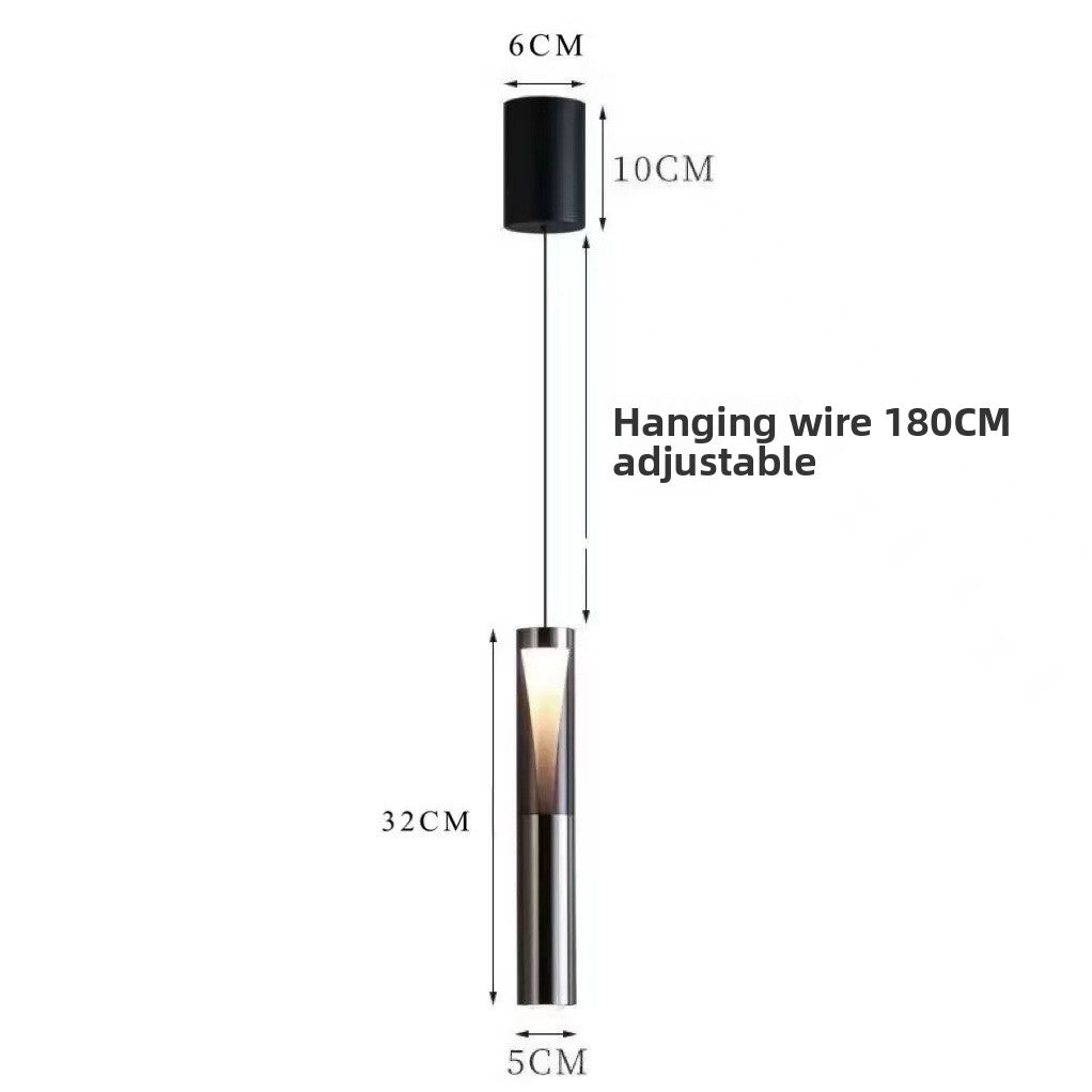 Modern Adjustable LED Pendant Light - Minimalist Single Head Hanging Ceiling Lamp