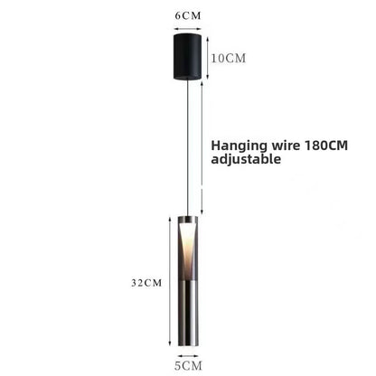 Modern Adjustable LED Pendant Light - Minimalist Single Head Hanging Ceiling Lamp