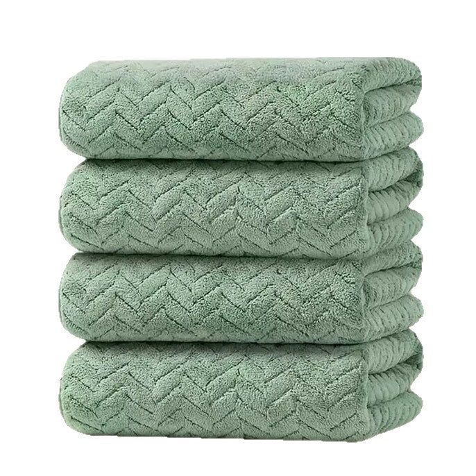 3 Piece Quick Dry Bath Towel Set - Soft Absorbent Coral Fleece Towels