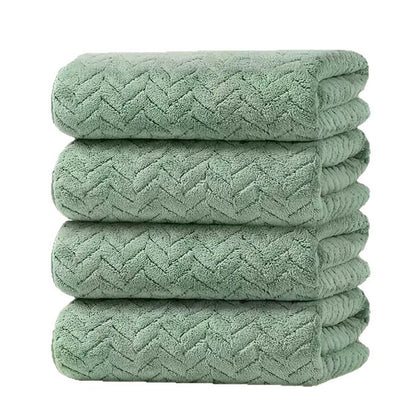 3 Piece Quick Dry Bath Towel Set - Soft Absorbent Coral Fleece Towels