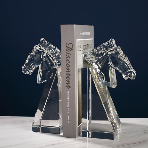 Crystal Horse Head Ornament–Modern Luxury Glass Sculpture For Home & Office Décor