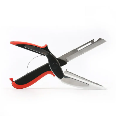 2-in-1 Kitchen Scissors & Cutting Board–Stainless Steel Food Cutter Knife for Vegetables, Fruits & Meat
