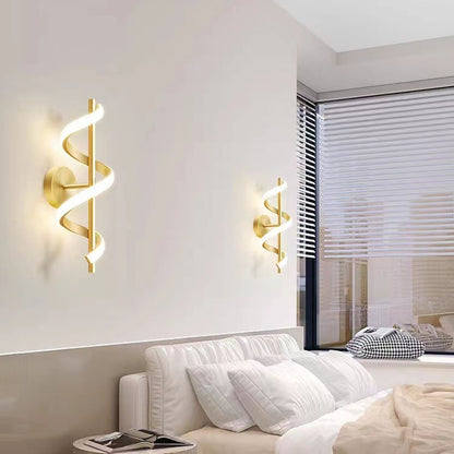 Modern Spiral LED Wall Light – Contemporary Indoor Wall Sconce