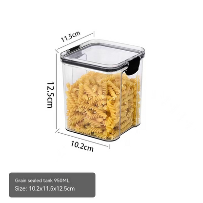 Airtight Food Storage Containers–BPA-Free Grain & Cereal Storage Set, Stackable Kitchen Pantry Organisers, Clear Plastic Containers