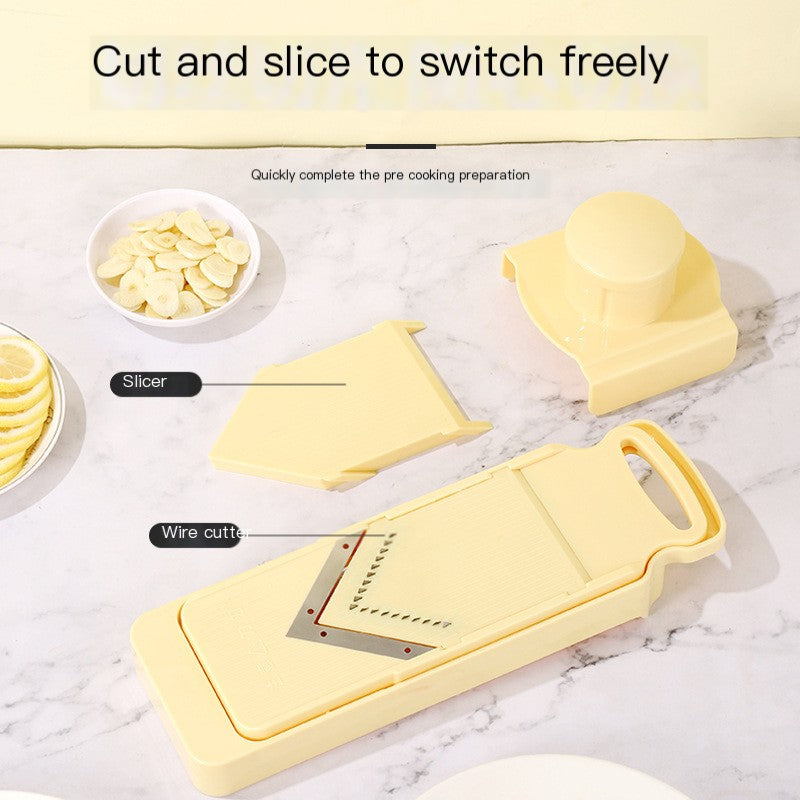 Multi-Function Vegetable Cutter–Adjustable Mandoline Slicer & Shredder, Kitchen Food Chopper Tool (1–5mm Thickness)